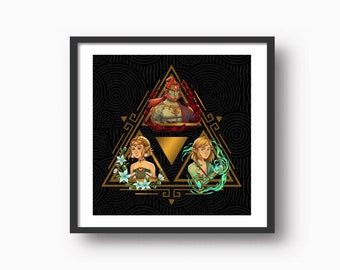 The Triforce • Gold Foil • Print