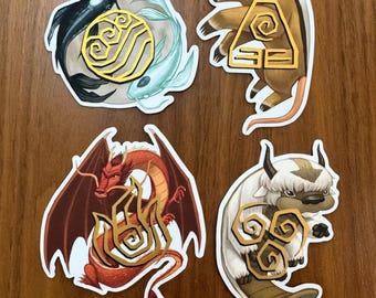 Avatar Animal Element Vinyl Stickers