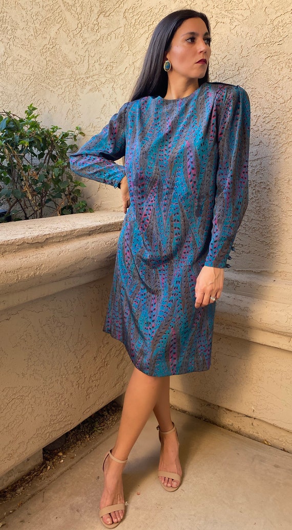 VINTAGE 80'S "Birds of a Feather" Printed Dress