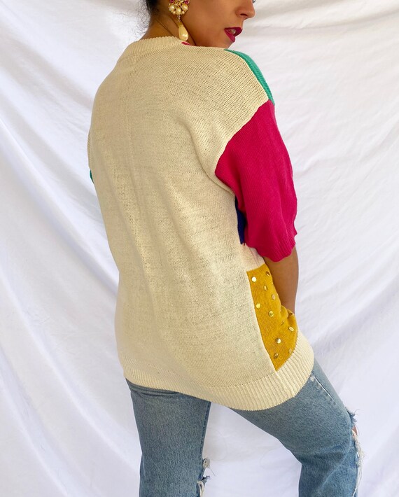 VINTAGE 80'S "Shining Bright" Studded Sweater - image 2