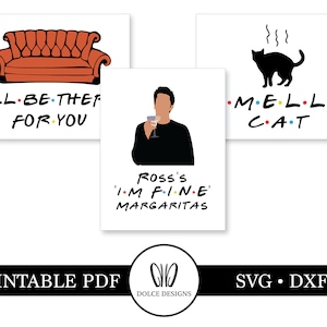 FRIENDS Frame Printable Signs / Cut files / vector / svg, dxf, pdf, jpg, png