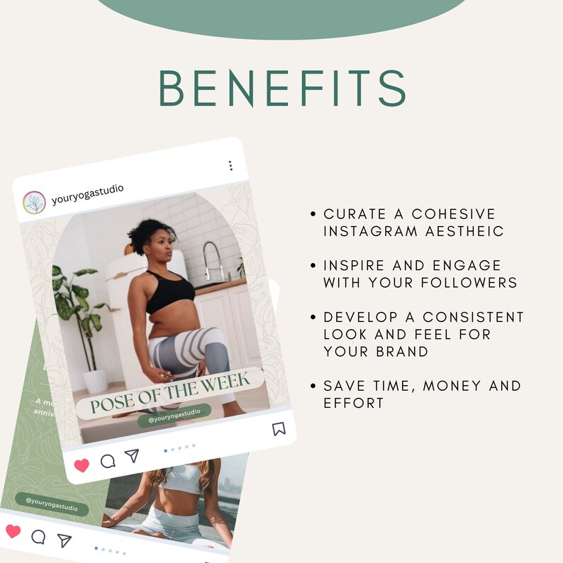 Yoga Social Media Templates | Instagram Post and Story Template | Yoga ...