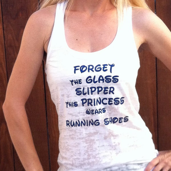 Forget the Glass Slipper This Princess Wears Running Shoes Fitness Tank Top