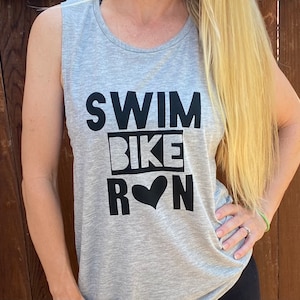 Swim Bike Run Triathlon Tank Top
