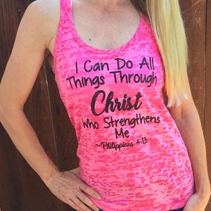 Ik kan alle dingen doen door Christus Filippenzen 4:13 TankTop