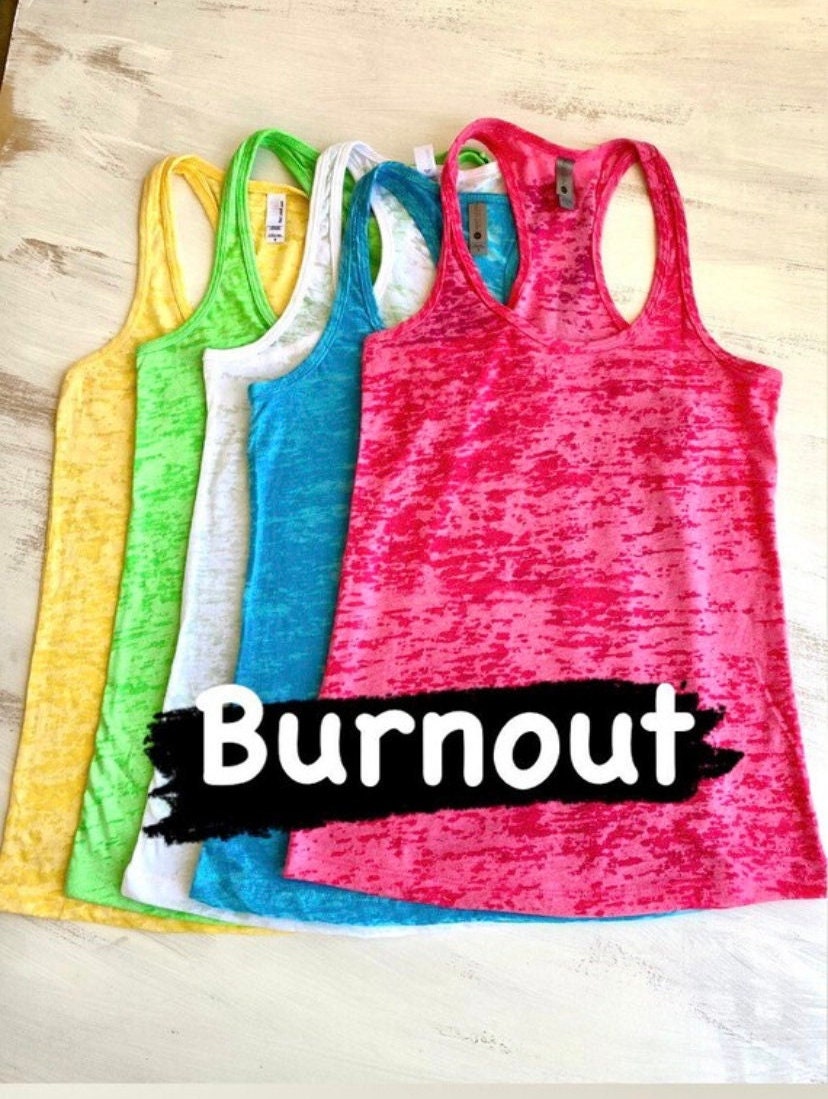 Burnout Tank Top - Etsy