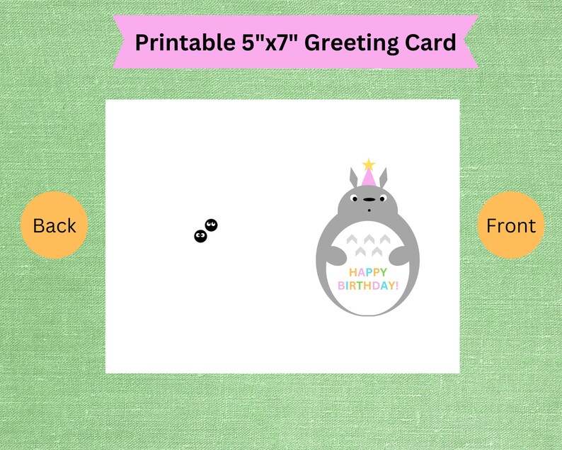 Anime Birthday Card, Printable Birthday Card, Japanese Illustration Art ...