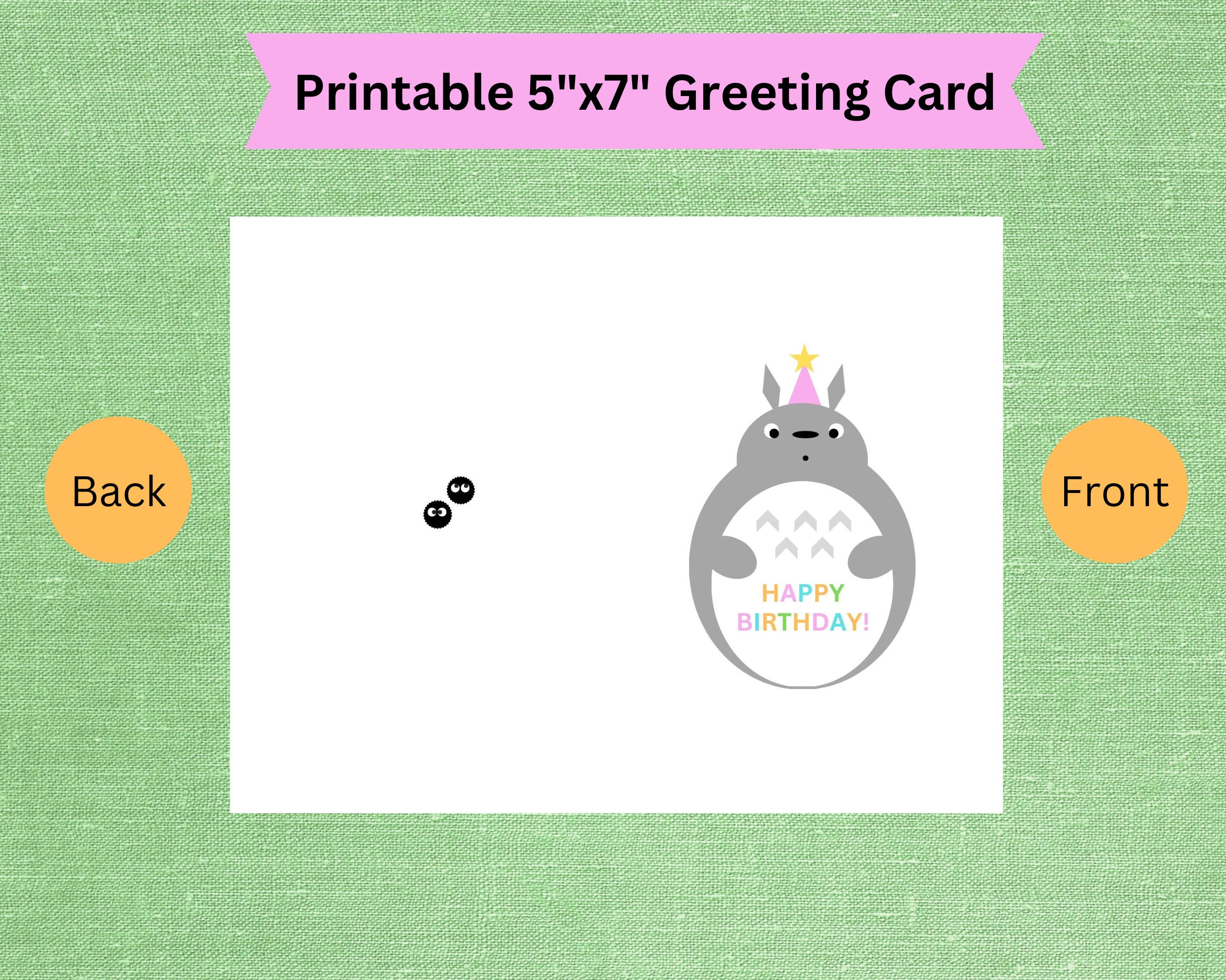 Anime Birthday Card, Printable Birthday Card, Japanese Illustration Art ...