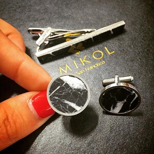 Real Marble Cuff Links, Groom Cufflinks, Stone Cufflinks, Cuff Links for Men with Style, Cuff Links for Groom, White Marble, Groomsmen Gift