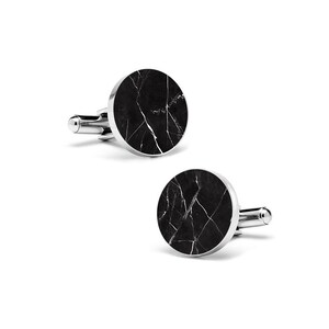Real Marble Cuff Links, mens gifts, gifts for groomsmen, wedding gifts, stainless steel cufflinks, mens fashion accessories, cufflinks gift