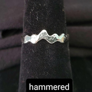 A Mountain Ring, 925 Sterling Silver Dainty Stackable Teton Band, Cute Versatile Silver Gift for Mom, Daughter, Friend, Me