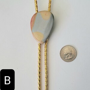 Natural Stone Bolo Tie, Pick Your Stone Bolo Tie, Braided Leather Cord, Neckwear Accessories, Western Necktie, Line Dancing Gift for Husband