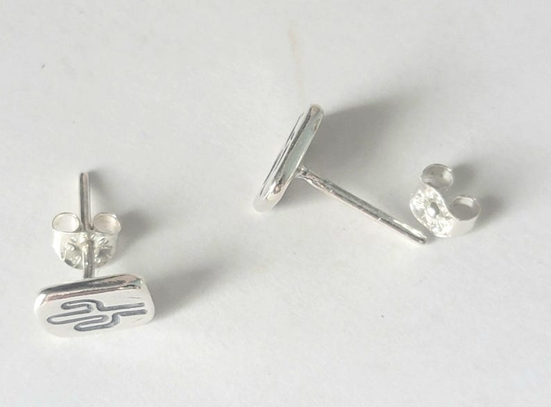 Saguaro Cactus Stud Earrings, Nature Inspired 925 Sterling Silver Posts, Southwestern Sonoran Jewelry Gift Cactus Desert Lover, 10mm Studs image 3
