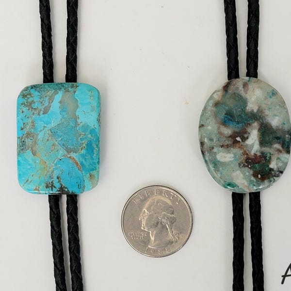 Turquoise Trapezoid Bolo Tie main image 0