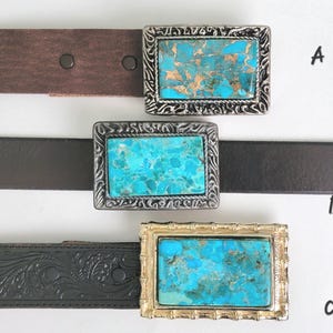 Western Blue and Gold Belt - Etsy display picture 3