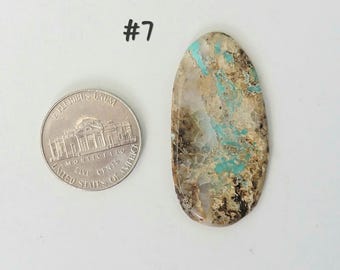 Royston Turquoise Cabochons for Artists, Jewelry Makers, USA Nevada Source, 8 Choices of Hand Cut & Polished Natural Gemstones Designer Cabs