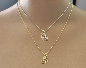 Cowboy Necklace, Sterling Silver, Gold Filled Wyoming Bronc Necklace, Wyoming Bronc, Silver Horse Brooch, Steamboat Bucking Horse,   Rodeo