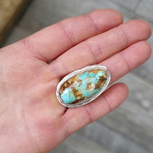 Turquoise Ring,  Handmade Sterling Silver Natural Turquoise, Choose Your Own Stone Ring, Turquoise Statement Ring, Big Natural Gemstone Ring