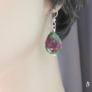 Ruby Zoisite Earrings, Natural Crystal Handmade Green Dangle Earrings, Gift for Mom, Neighbor, Ruby Zoisite Stone Earring, Tanzania Stone