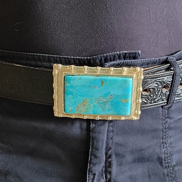 Turquoise Belt Buckle Etsy