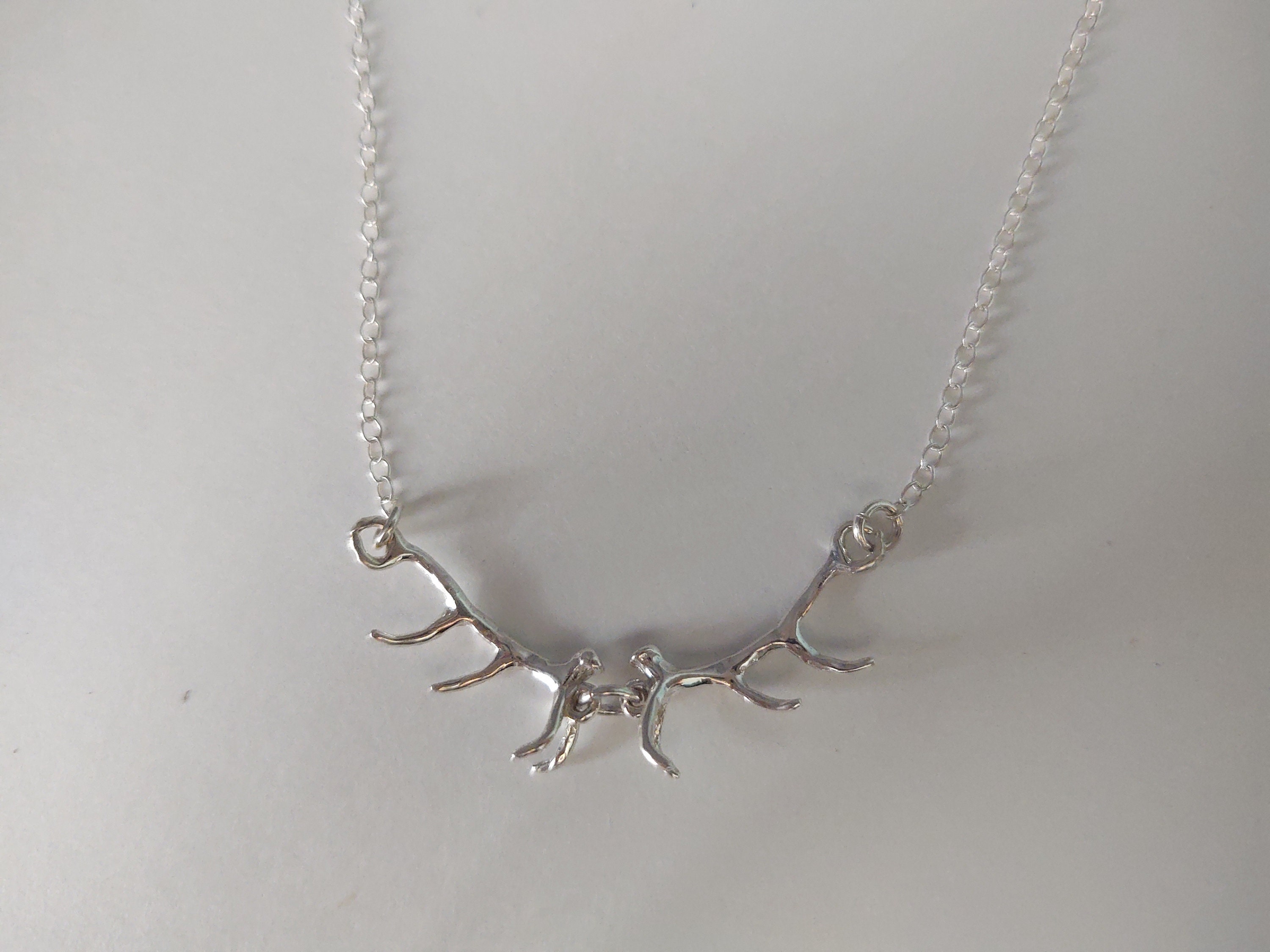 Elk Antler Necklace Western Elk Horn Necklace Gold or Etsy UK