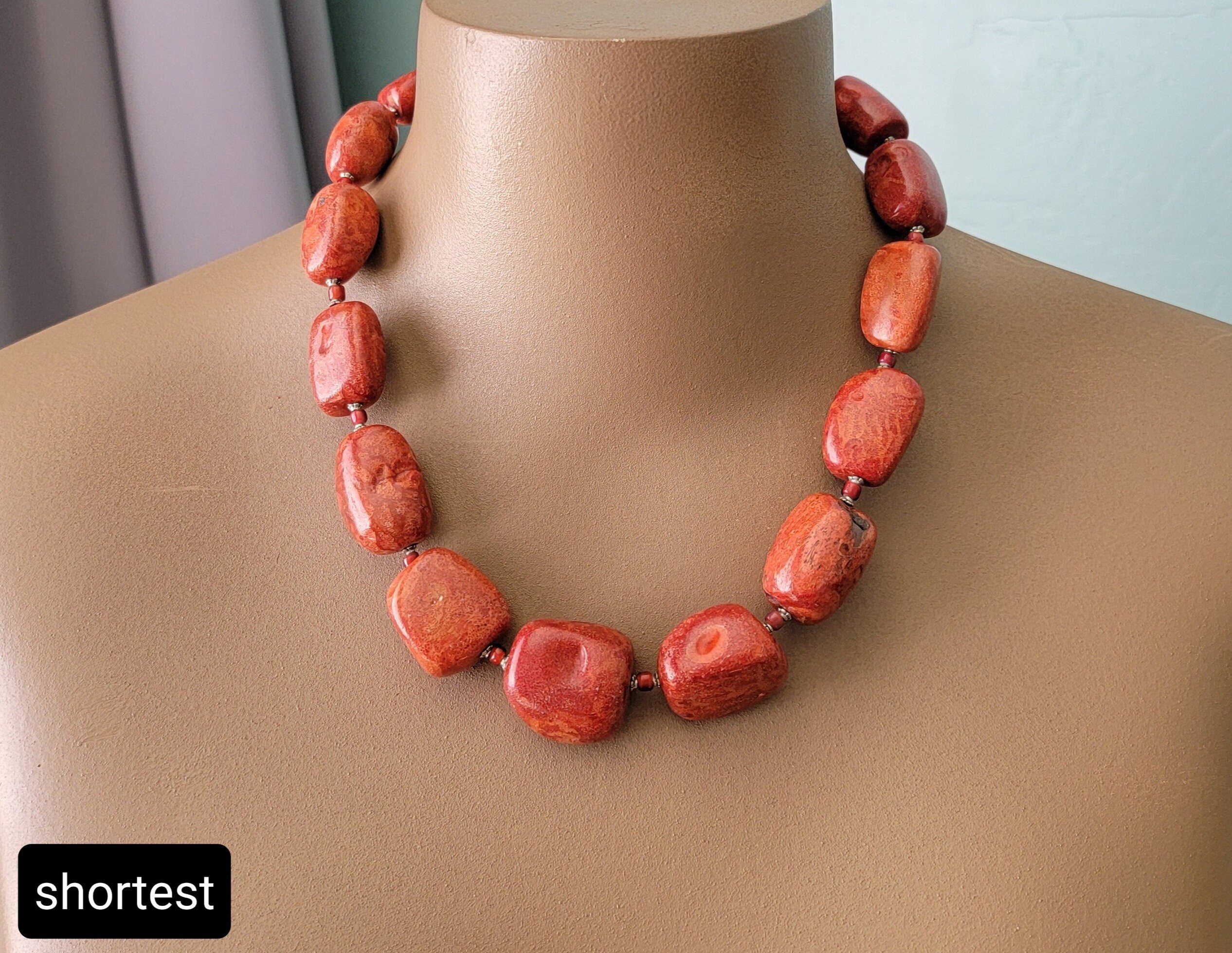 cheap sale Ann Coral Necklace, Necklace Sponge Ancient Coral, Handmade Fine  Natural Coral - Statement Archer: Necklace, Adjustable Mary Sterling  Silver, Real Turquoise Undyed Coral and Coral, Art Chunky Coral Bead 