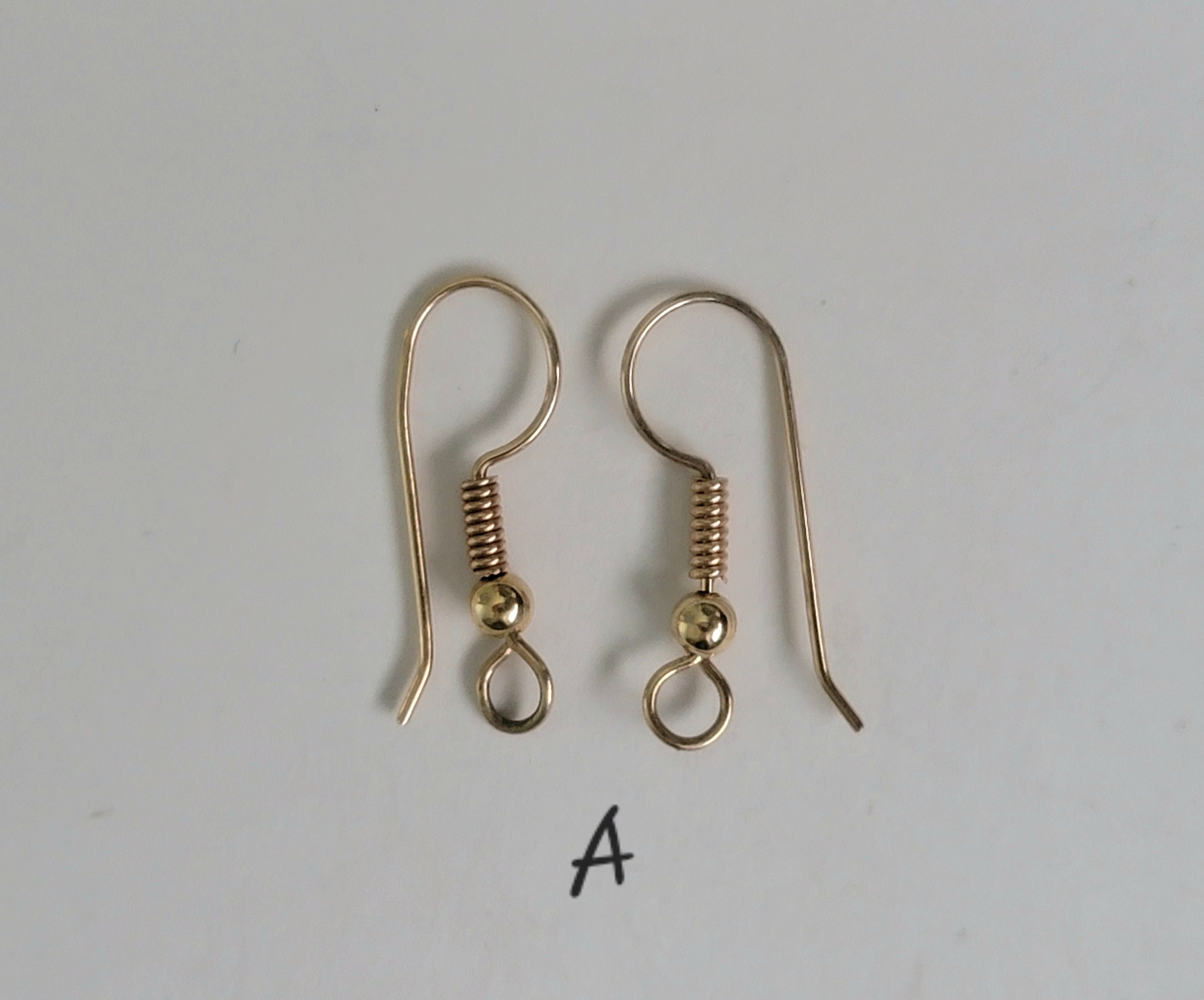 EW541 Goalie Medium 14kt Nuggets Earring Wires – fishingforgold