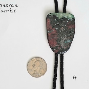 Natural Stone Bolo Tie, Choose Your Own Natural Gemstone Bolo Tie,  4 Strand Cowhide Leather Cord,  Brass or Silver Tips, Gift for Husband