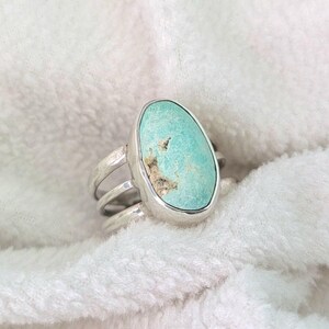 Arizona White Turquoise Ring Hand Made