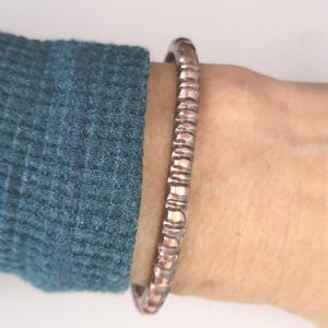 Handmade Artist Copper Cuff Bracelet, Stackable Economical Rustic Jewelry, Big Sizes