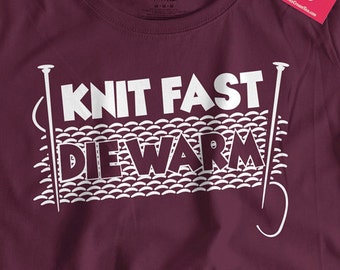 funny knitting T-Shirt Knit Fast Die Warm T-shirt Funny Yarn Art Textiles T-Shirt Screen Printed tee Shirt Mens Ladies Womens Youth Kids