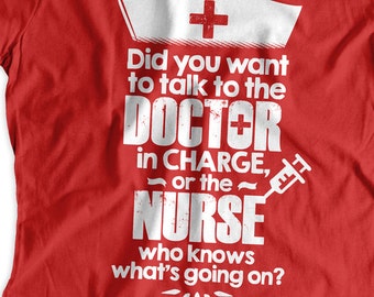 Funny Nurse Tshirt Gifts for Nurses Nurses Know What's Going On Tshirt RPN RN Nursing School T-Shirt - Nurses Call Shots Tee Shirt T Shirt