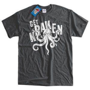 Get Kraken T-Shirt Cthulhu T-Shirt Sea Monster Geek Geeks Literature Lovecraft Screen Printed T-Shirt Tee Shirt T Shirt Mens Ladies Womens image 2