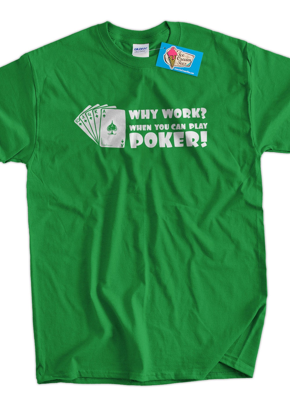Work When Can Play Poker Screen Printed T-shirt Tee - Etsy