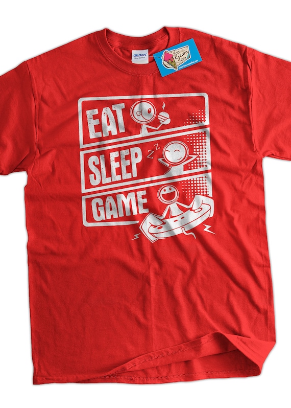 desinficere nægte regnskyl Video Game T-shirt Gaming T-shirt Eat Sleep Game V3 T-shirt - Etsy