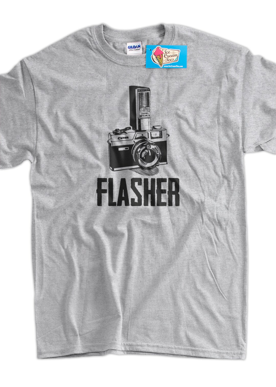 Flasher Retro Camera Photography Gifts for Photographers Tshirt T-shirt ...