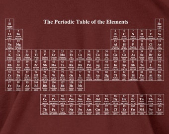 Chemistry T-Shirt Periodic Table Tee Shirt Elements Geek Nerd School Science Tshirt Mens Womens Ladies Teen Youth Kids Geek Funny