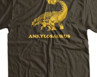 Ankylosaurus Dinosaur Screen Printed T-Shirt Mens Ladies Womens Youth Funny Geek Science Kids School