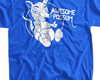 Funny T-Shirt Gifts For Guys Awesome Possum T-Shirt Gifts for Dad Screen Printed T-Shirt Tee Shirt T Shirt Mens Ladies Womens