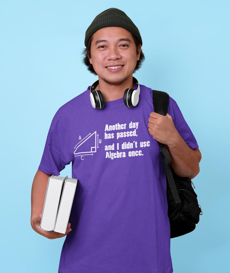 Funny Math T-shirt Another Day Passed and I Didn't Use Algebra T-shirt ...