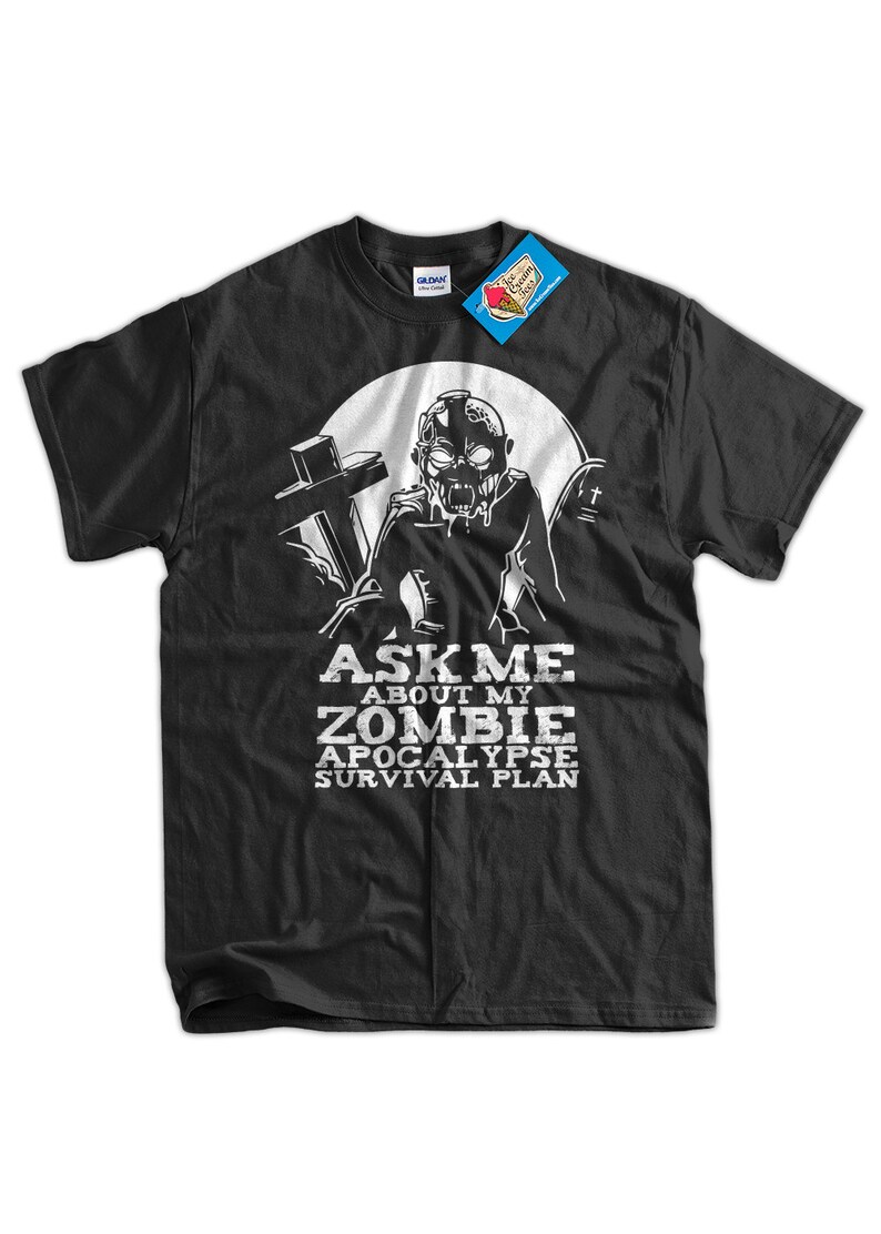 Funny Zombie Tshirt Ask Me About My Zombie apocalypse Survival Etsy