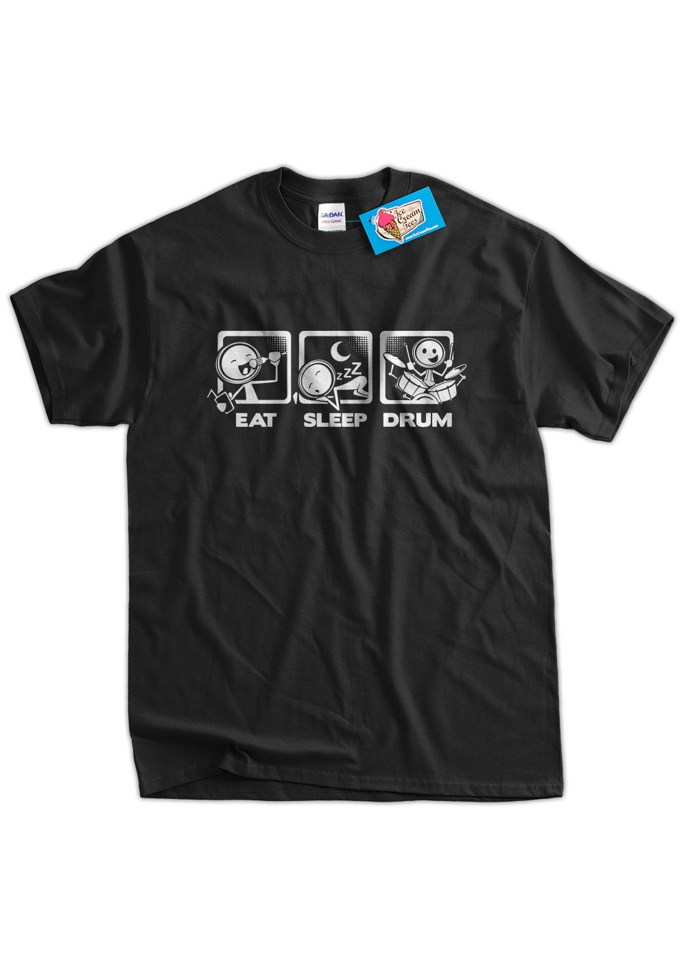 Funny Drums T-shirt Drummer Drumming Eat Sleep Drum T-shirt V4 | Etsy