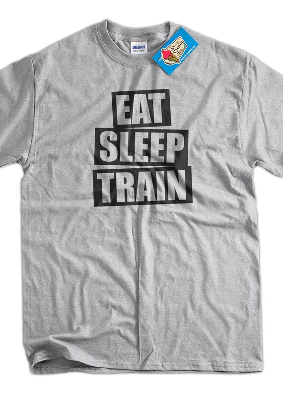 V5 Eat Sleep Train Shirt Workout T Shirt Body Build Gym Fitness