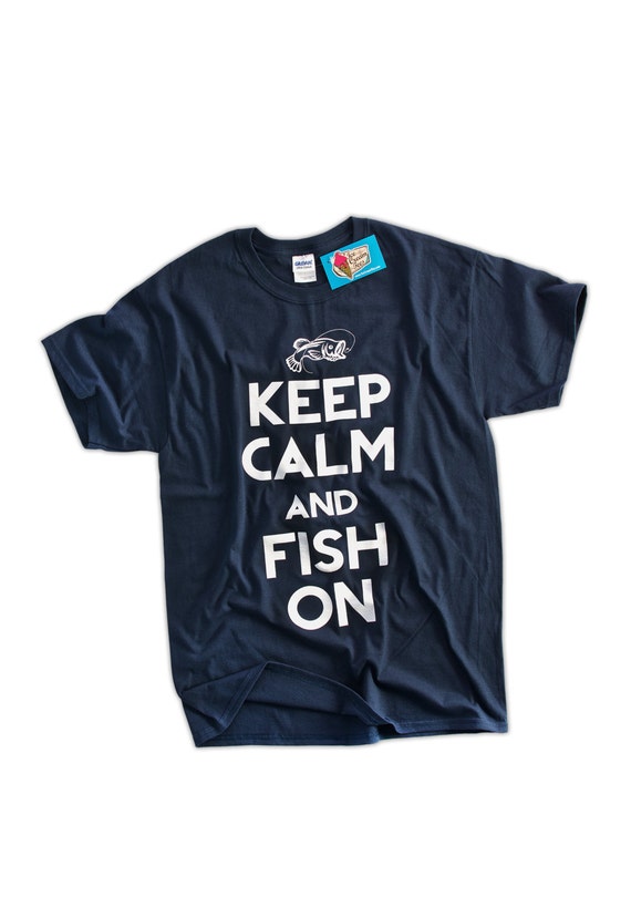 Keep Calm and Fish on T-shirt Funny Fishing T-shirt Gifts for Dad Screen  Printed T-shirt Tee Shirt T Shirt Mens Ladies Womens -  Canada