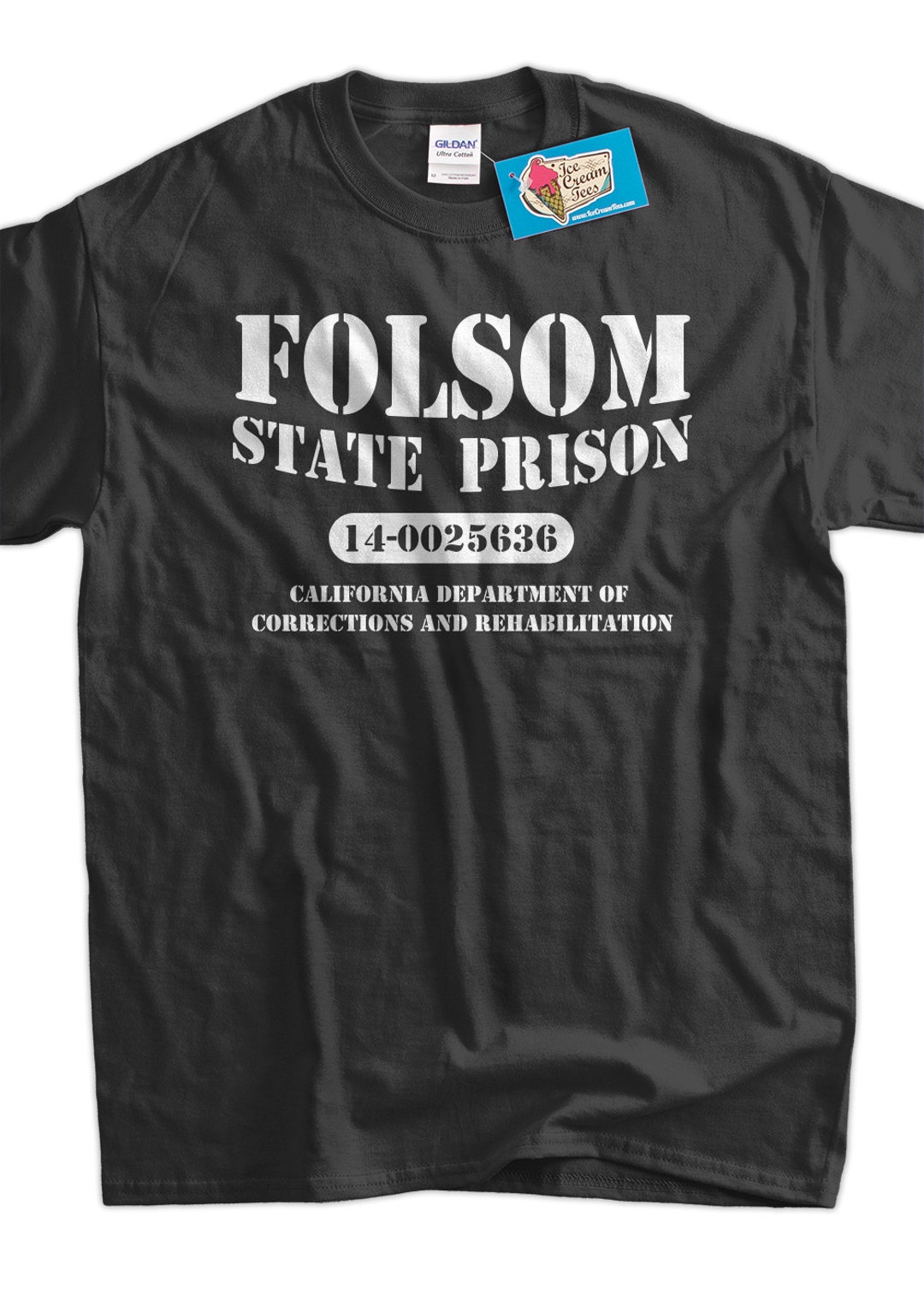 Johnny Cash TShirt Live In Folsom State Prison Size Small