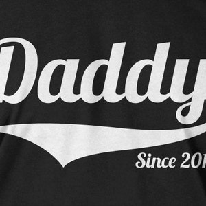 Daddy Since New Dad New Baby Announcement Christmas Family Gift Dad Screen Printed Hoodie Hooded Sweatshirt Mens Womens Ladies Funny Geek image 2