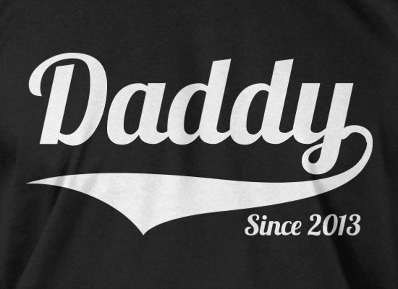 Daddy Since New Dad New Baby Announcement Christmas Family Gift Dad Screen Printed Hoodie Hooded Sweatshirt Mens Womens Ladies Funny Geek image 2