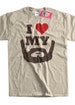 Funny Beard T-Shirt - I Heart Beard Tee Shirt T Shirt Geek Facial Hair Mens Ladies Womens Youth Kids 