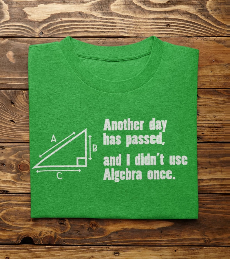 Funny Math T-shirt Another Day Passed and I Didn't Use Algebra T-shirt ...