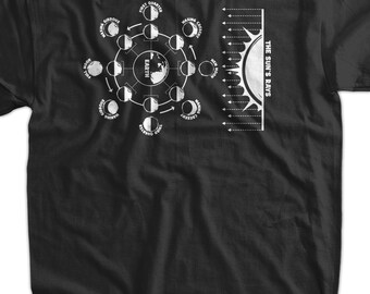 Astronomy T-Shirt Moon Phase Chart T Shirt Family Mens womans space youth planets tshirt